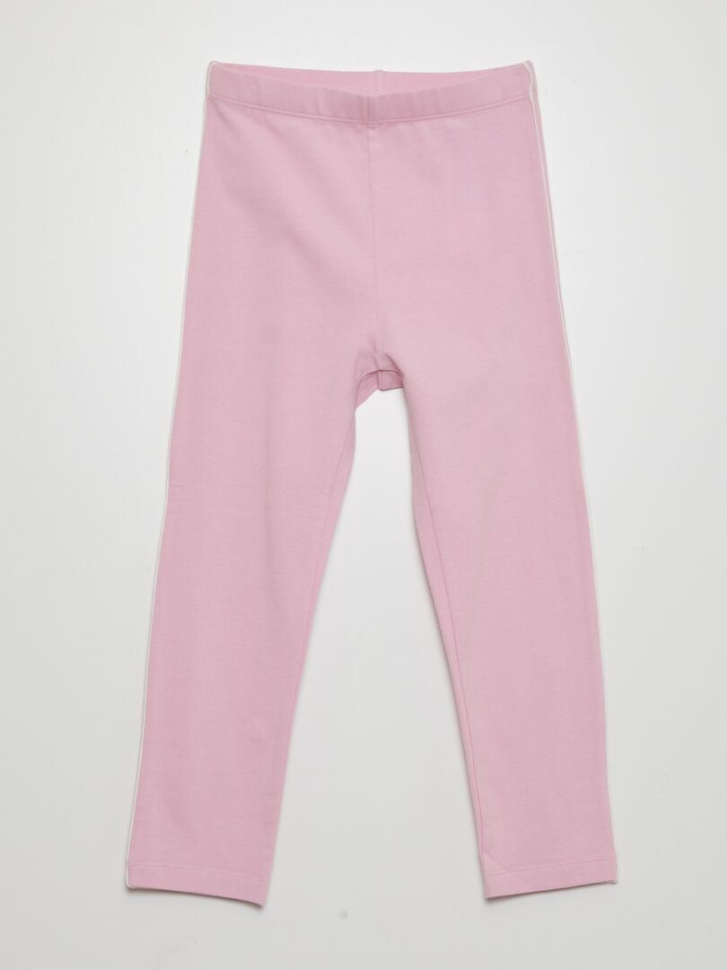 Calça legging de malha elástica com cós elástico - ROSA