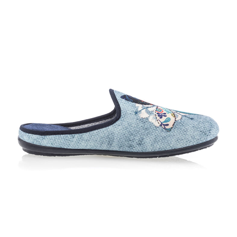 Pantoufles Femme Bleu