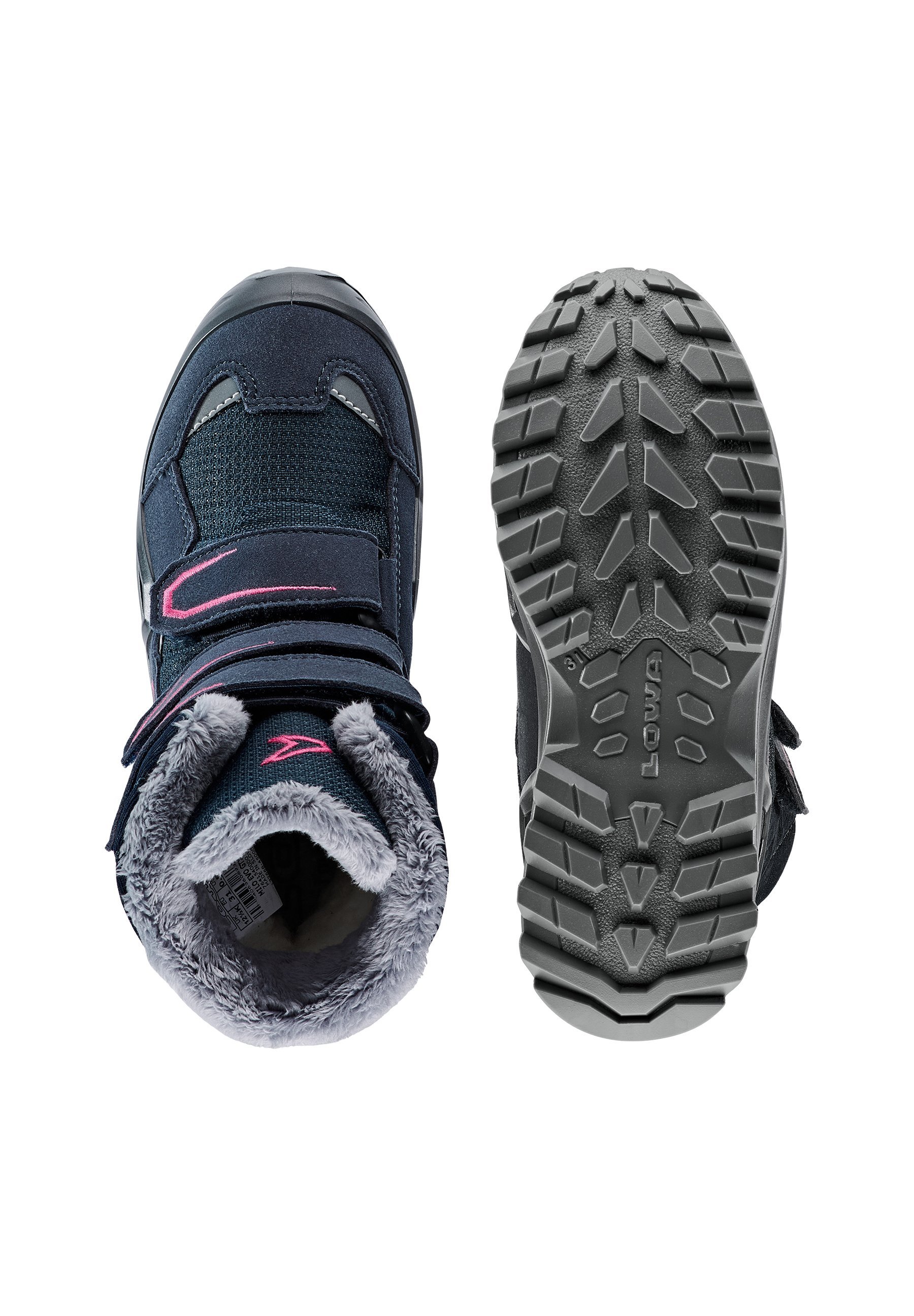 Botas de inverno unissex Lowa MILO GTX - azul marinho/cereja