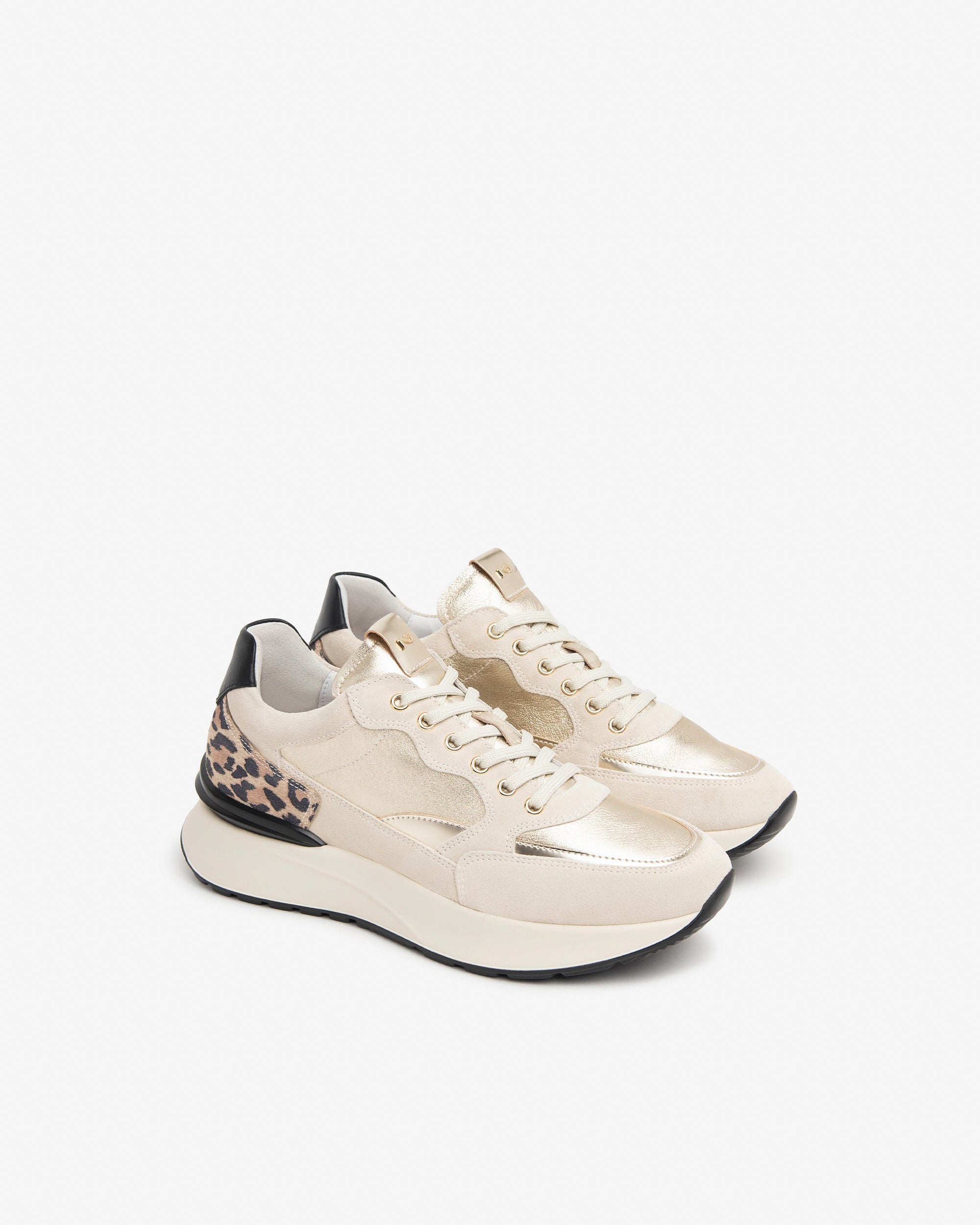 Sneakers Donna in Camoscio, Pelle e Materiale Tecnico