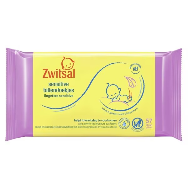 Zwitsal Sensitive dječje vlažne maramice<br>24 x 57 komada
