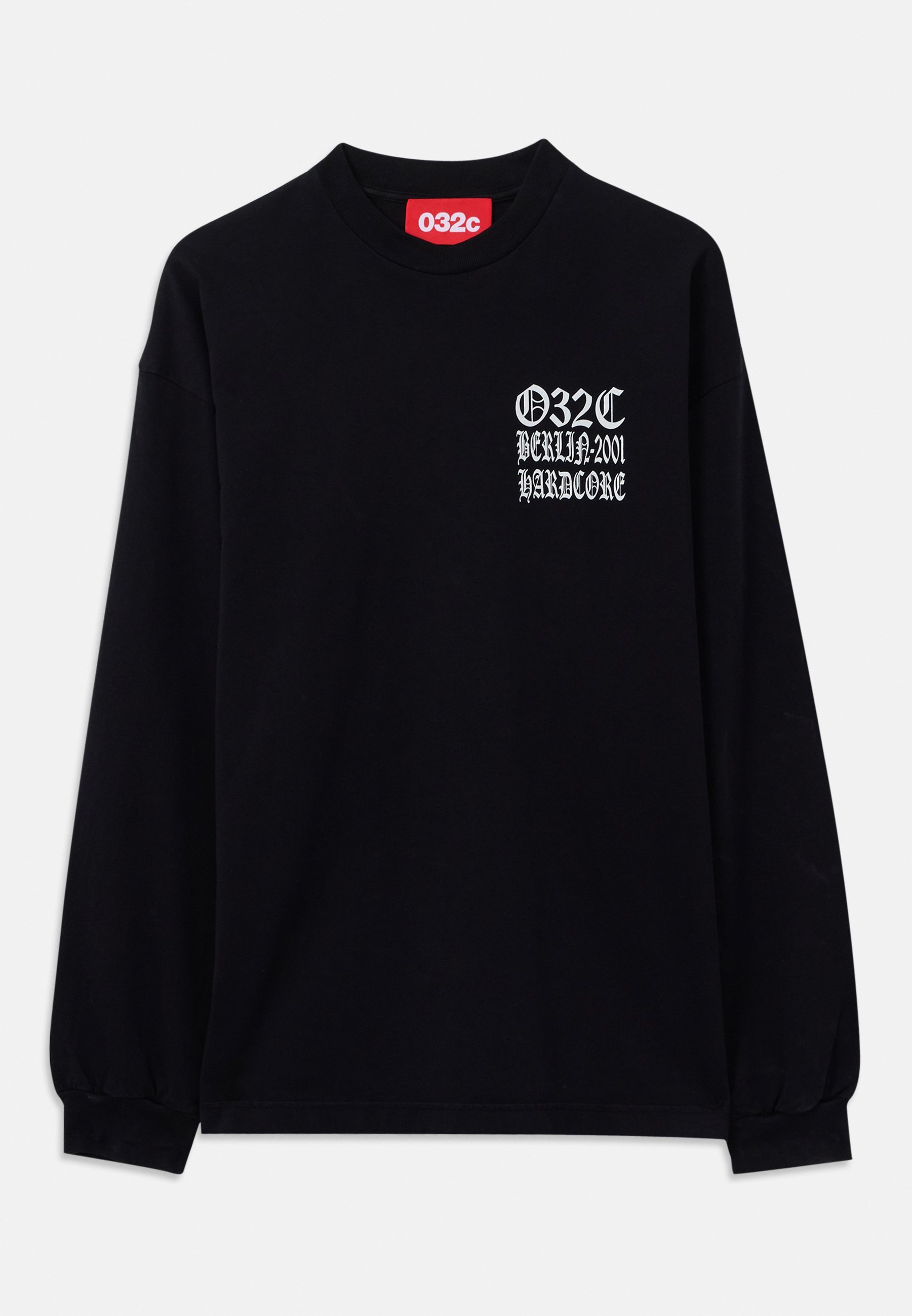 032c EXCLUSIEVE HARDCORE LONGLSEEVE UNISEX - Top met lange mouwen - zwart