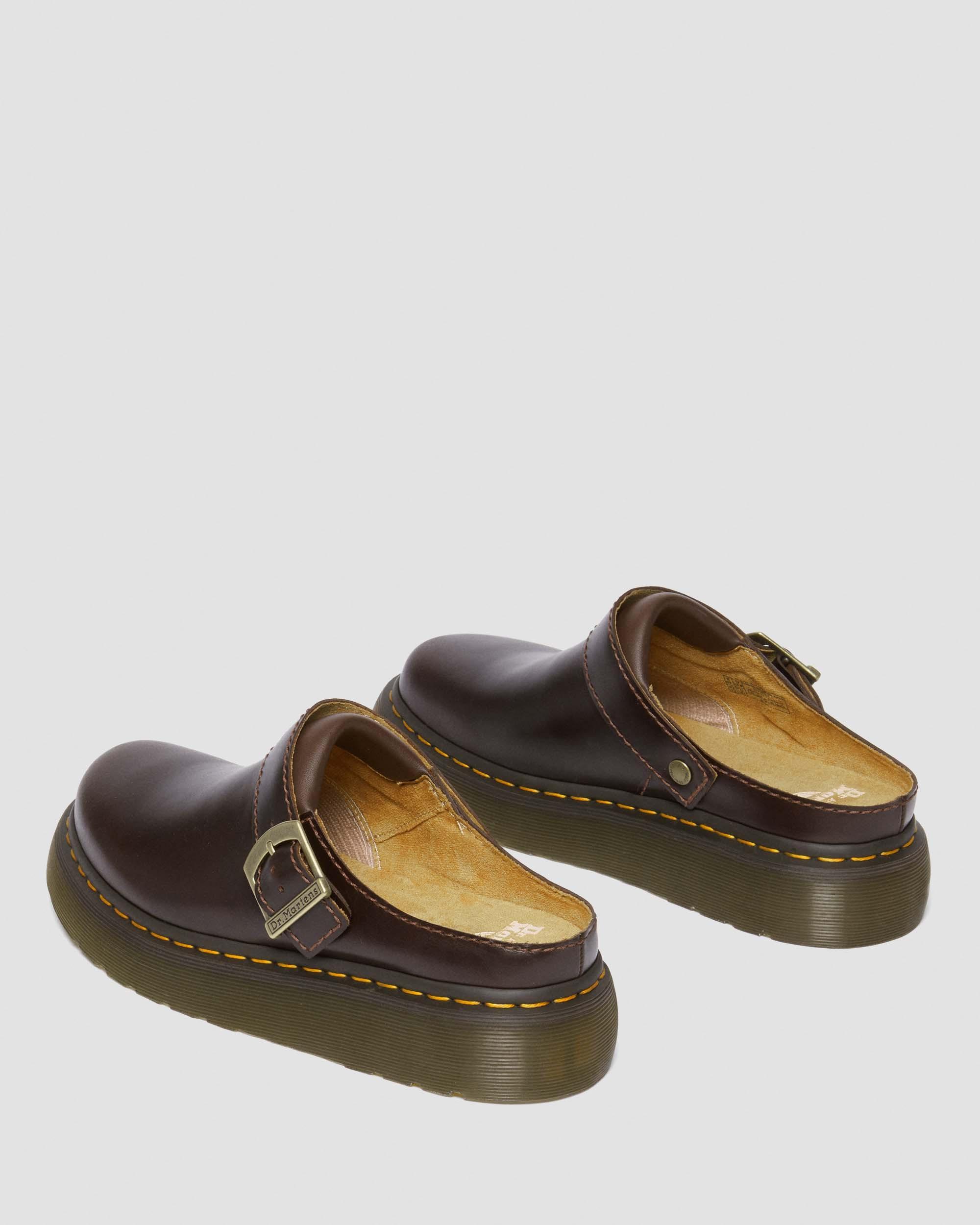 Laketen Leder Plateau Mules
