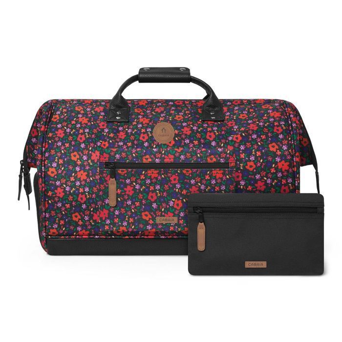 Reisetasche – CABAIA – Adventurer All Over Reisetasche – Schwarz/Rot – 40 l – Wasserabweisend