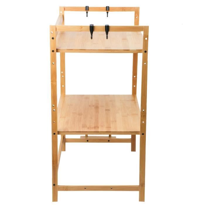Estantería de cocina de bambú HOMEWELL - 52*35*67 cm - Color madera
