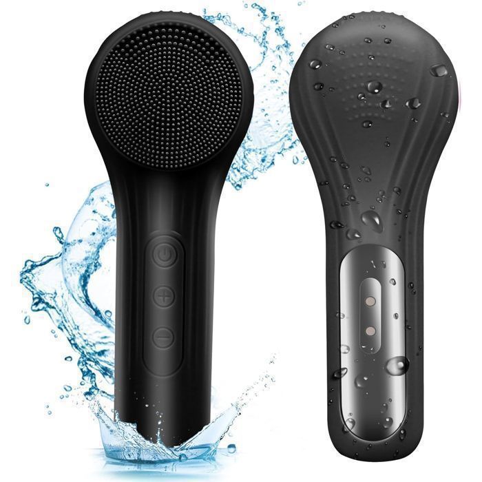 Sonic silicone facial cleansing brush for women and men, for deep cleansing and exfoliation.