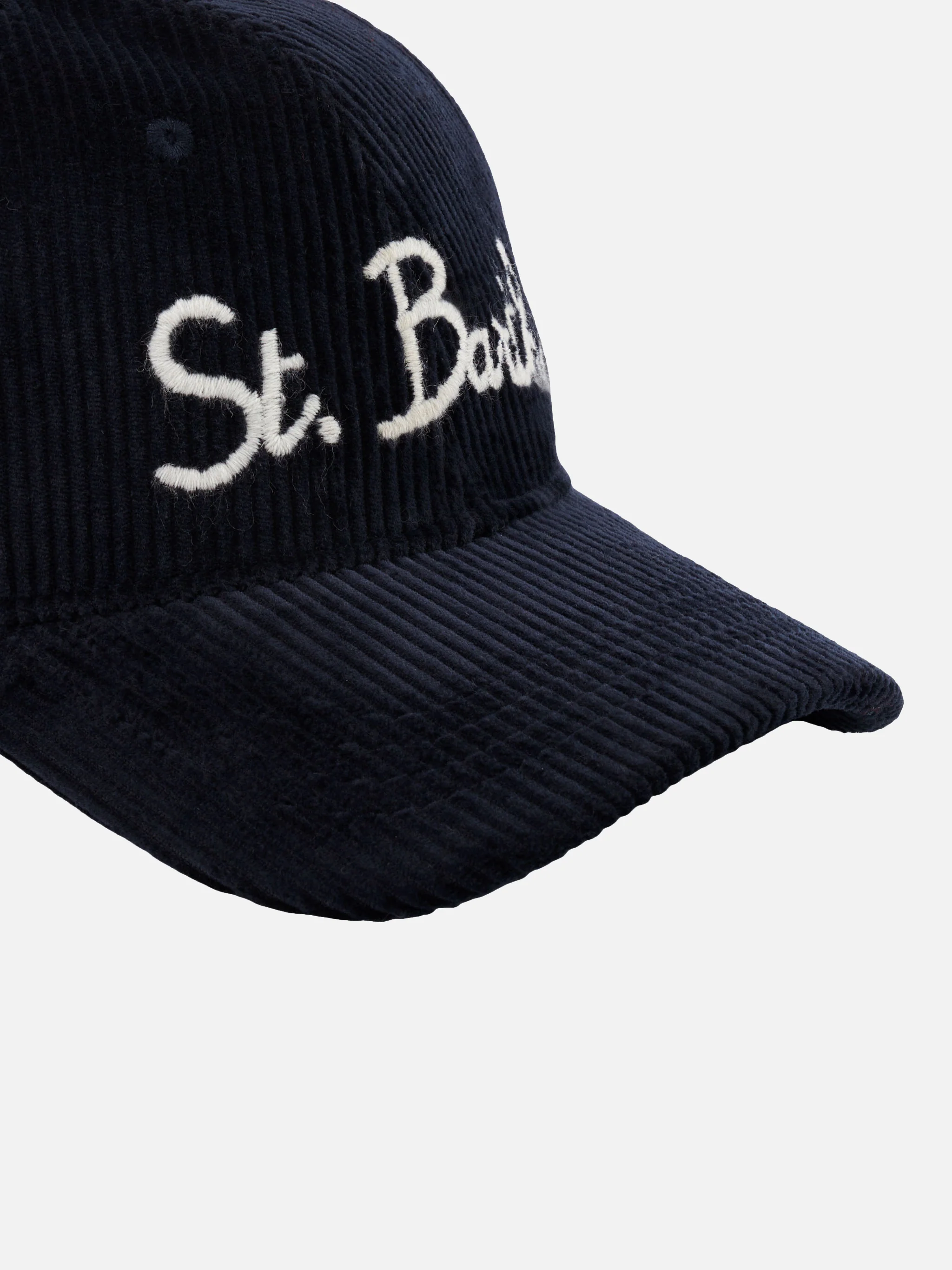 St. Barth geborduurde corduroy baseballpet