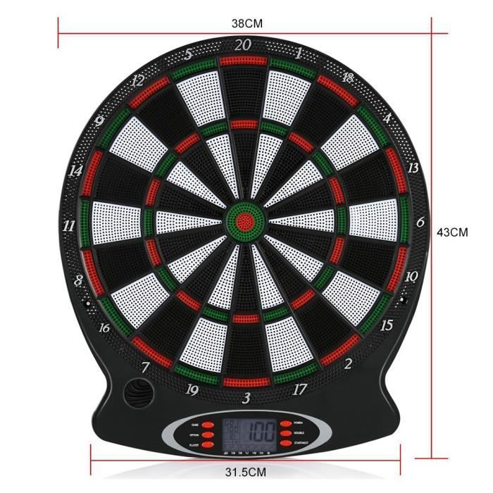 Electronic Dartboard - New - PP ABS - 44 * 51.5 * 2.8cm - 6 holes for darts