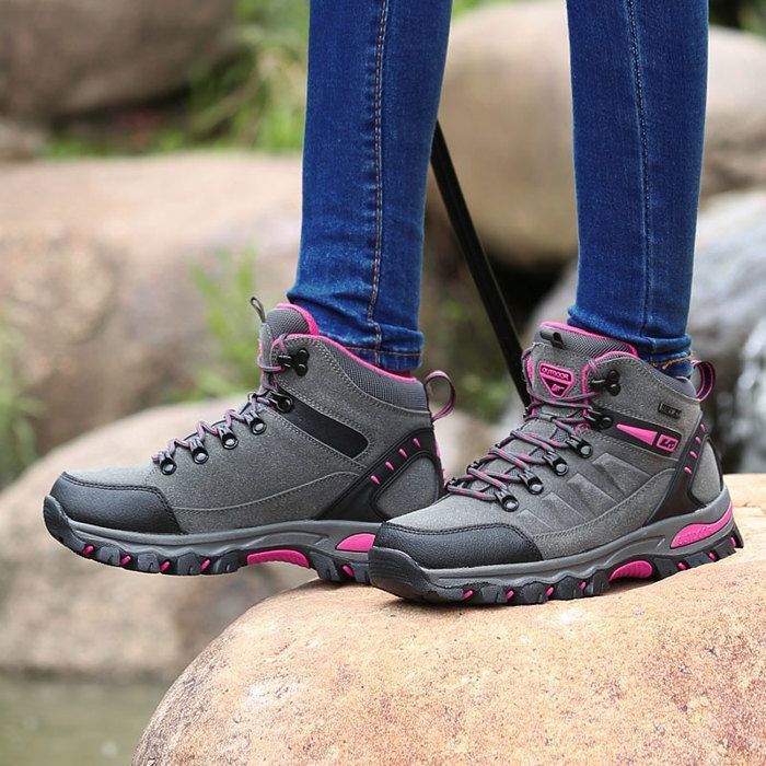 Chaussures De Randonnée Femme - HENRVIEG - Antidérapant Trekking Respirant Confortable Sport