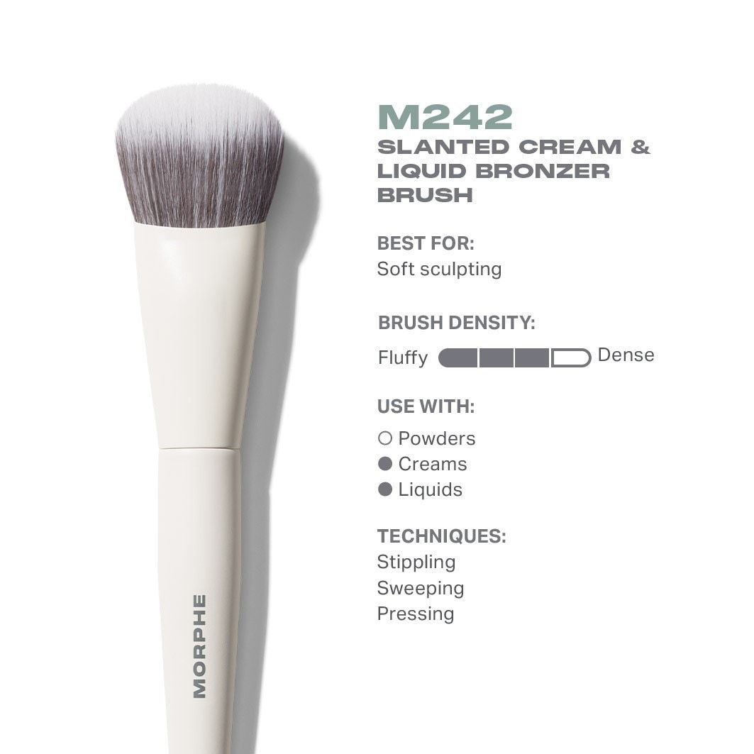 Morphe kist za podlogu M242, kosi kist za kremasti i tekući bronzer – 1 komad