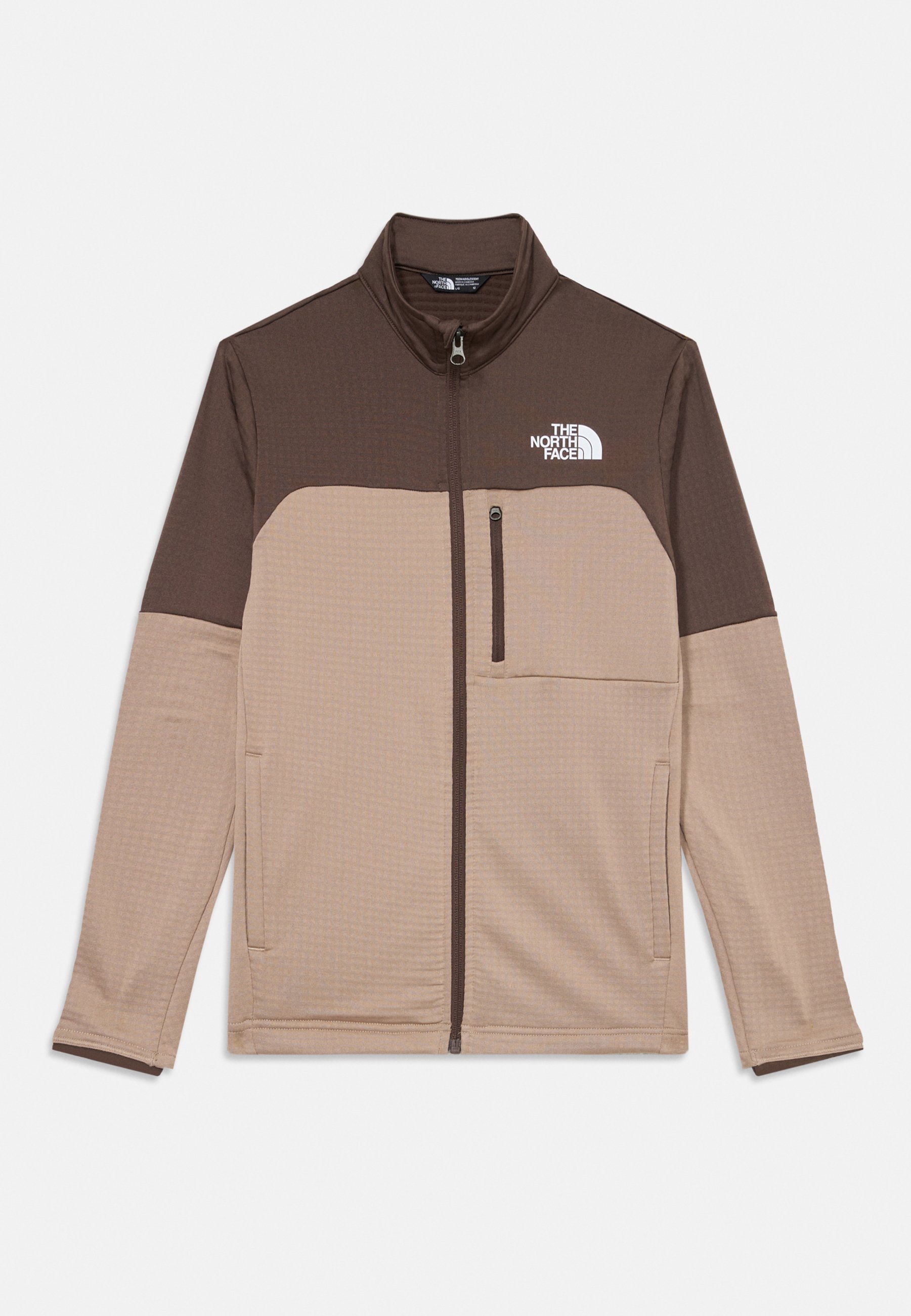 The North Face TEEN HIKE MIDLAYER UNISSEX - Moletom com zíper - cinza cogumelo/marrom esfumaçado