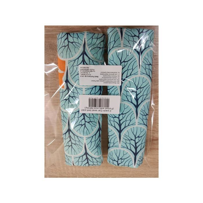 Kinderriemhoes set van 2 stuks, riemkussen 17x22cm, 100% katoen minky, Minty Forest minky, Medi Partners
