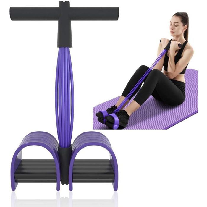 Bauchmuskeltrainingsgerät, Ganzkörper-Extender für den Heimgebrauch, 6 Schläuche, multifunktionales elastisches Widerstandsband