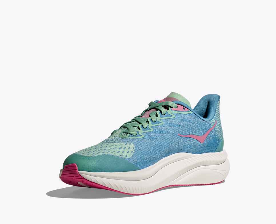 HOKA Mach 6 Jadeíta / Azul Alpino