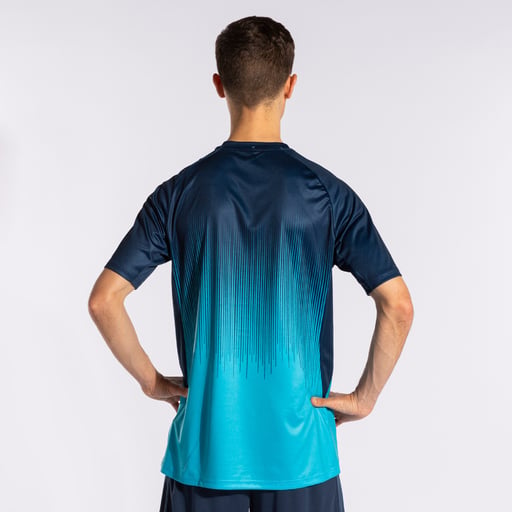  Košile Manga Corta Joma Tiger Iv Turquesa Flúor Marino