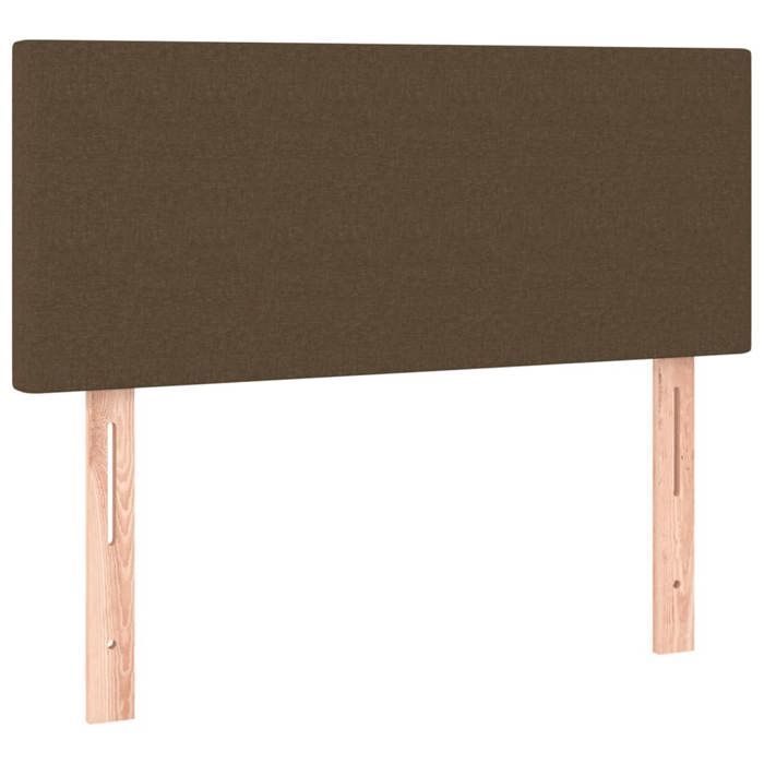 Base de cama de láminas con colchón - Marrón oscuro - 80x200 cm - Máxima relajación - Individual