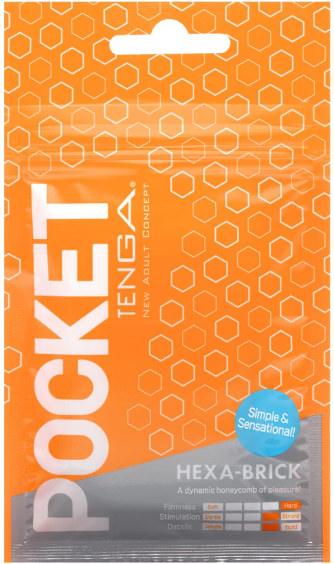 Masturbador descartável Tenga Pocket Hexa-Brick