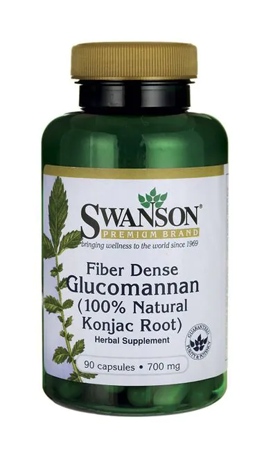 Swanson Glucomannan Suplement diety z błonnikiem pokarmowym Kapsułki