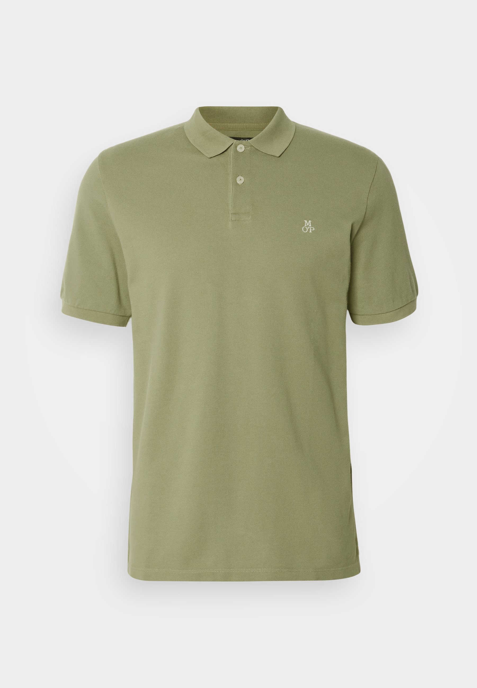 Marc O'Polo Poloshirt met korte mouwen, knoopsluiting en splitten aan de zoom - Poloshirt - bistro groen