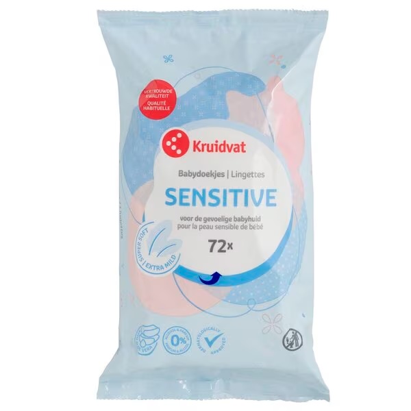 Kruidvat Extra Sensitive dječje vlažne maramice<br>3 x 72 komada