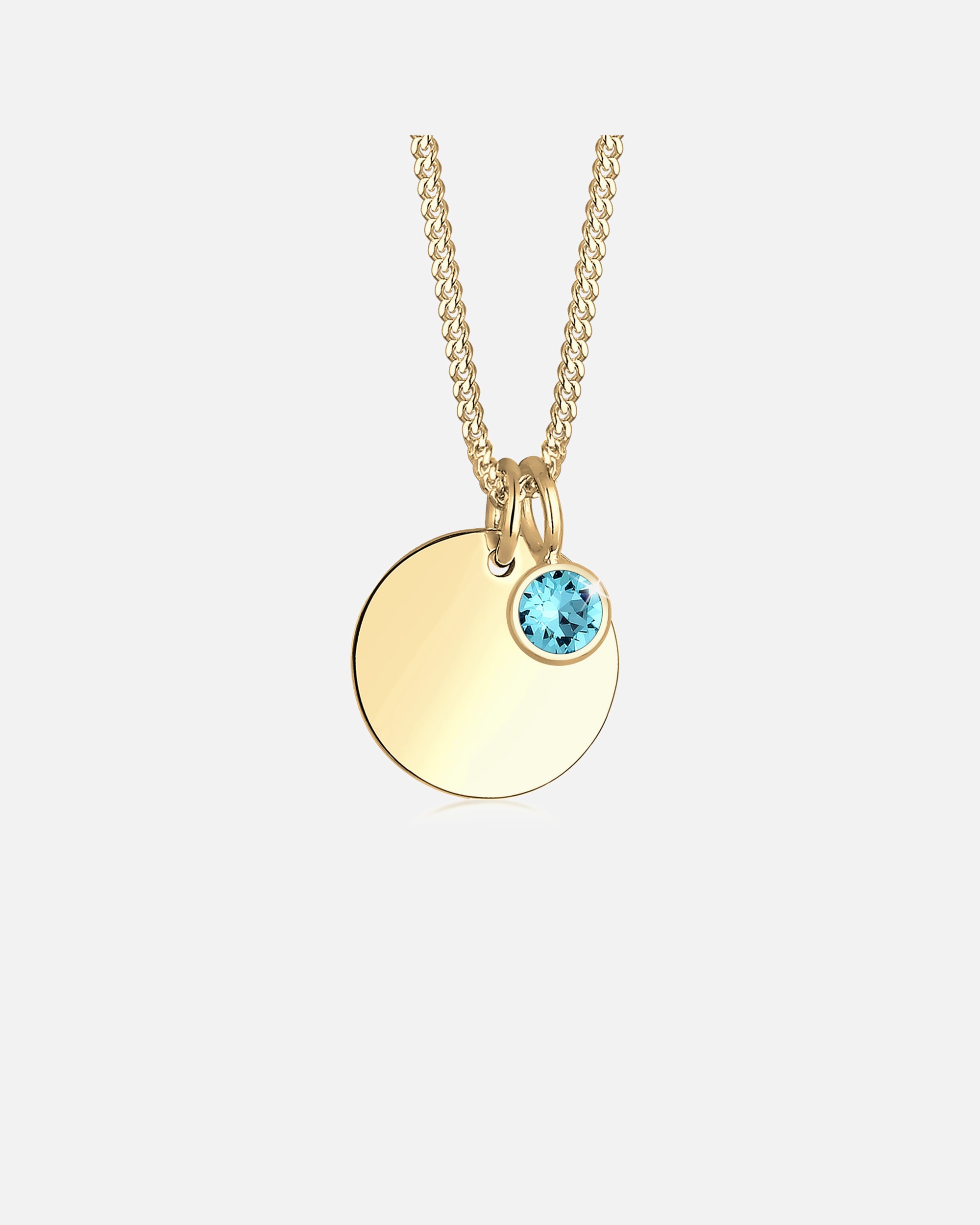 Elli Femme Pendentif Pierre de Naissance Fevrier de Cristal - (925/1000) Argent