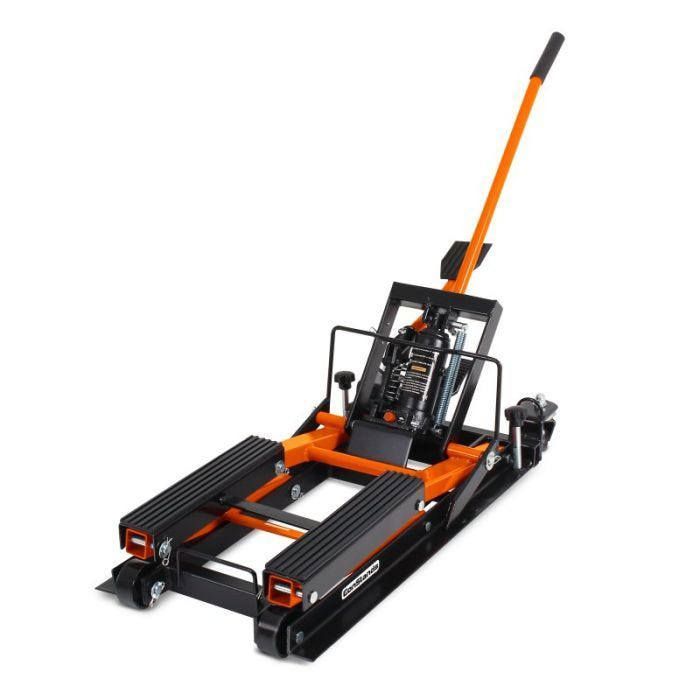 ConStands Mid-lift L Scissor Lift for Motorcycles, Hydraulic Lift for Choppers, 680kg, Orange