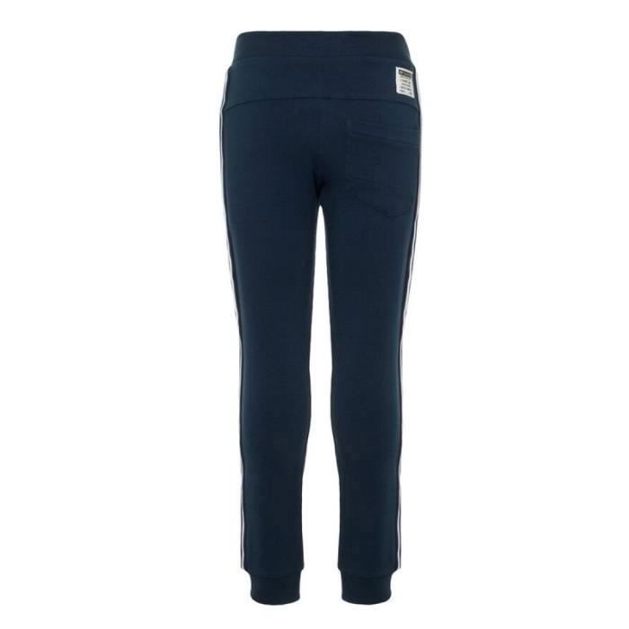 Pantaloni da jogging blu navy da ragazza Name It in morbido pile - vita e caviglie elasticizzate