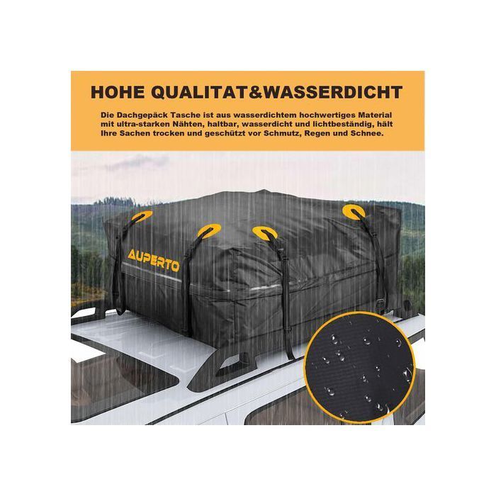 DEVENIRRICHE Box da tetto pieghevole impermeabile da 425 litri - 95x95x46 cm Borsa da tetto per auto e SUV