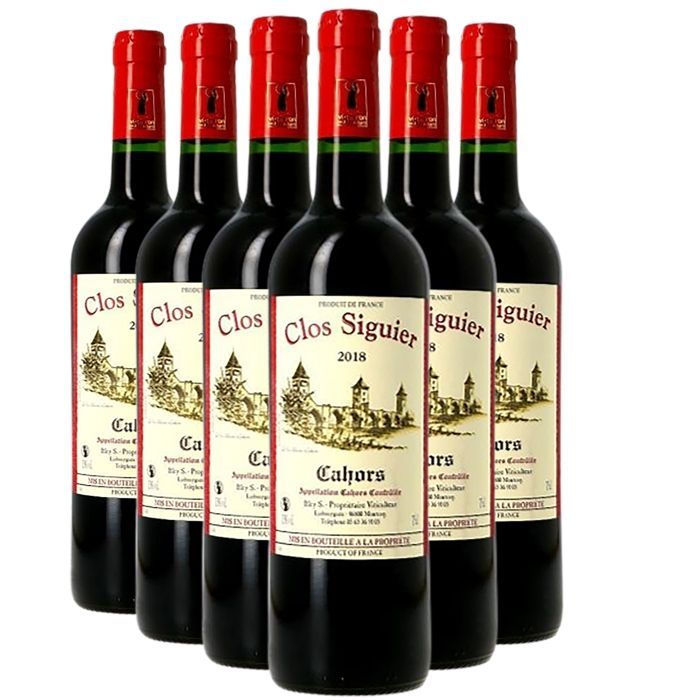 Clos Siguier Cahors 2018 - Red Wine from the Southwest (6x75cl)