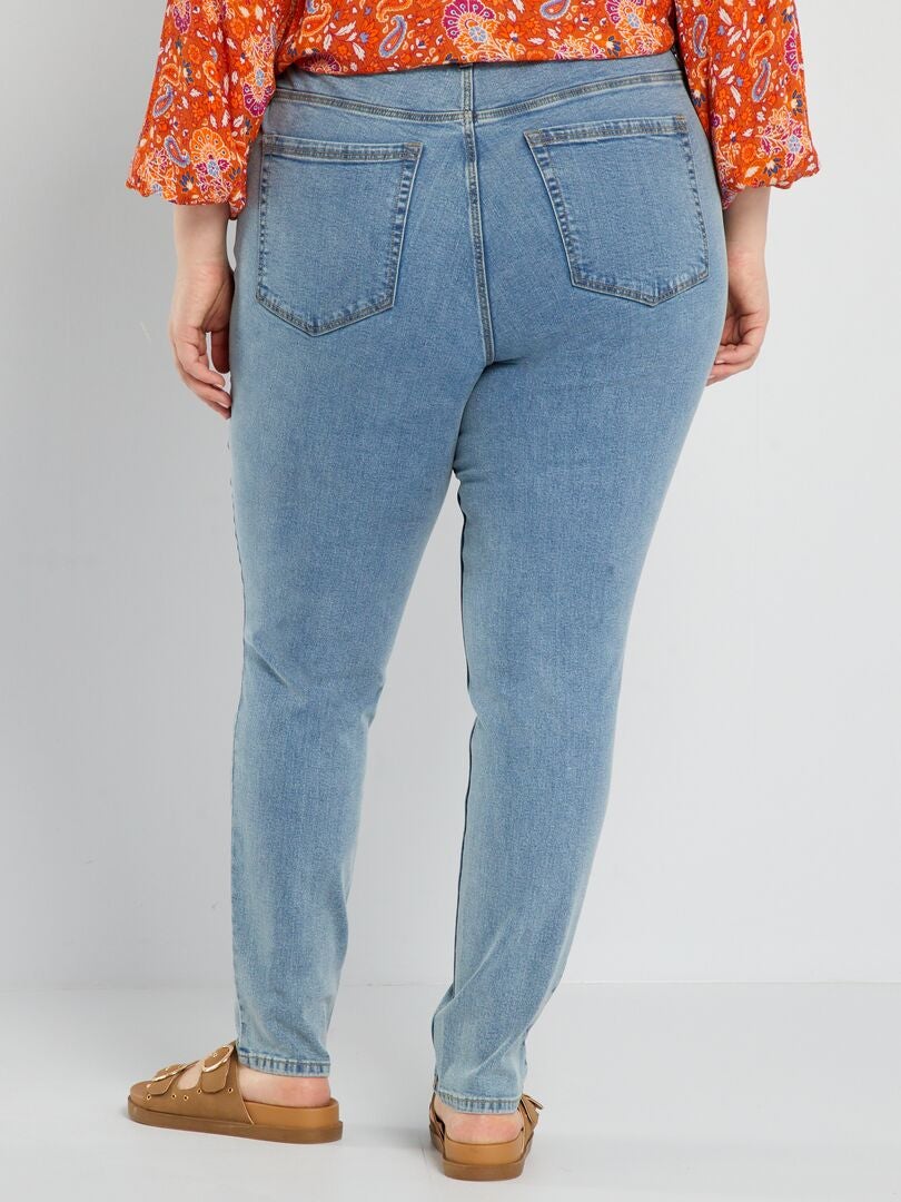Jeans slim a vita alta - L34 - azul
