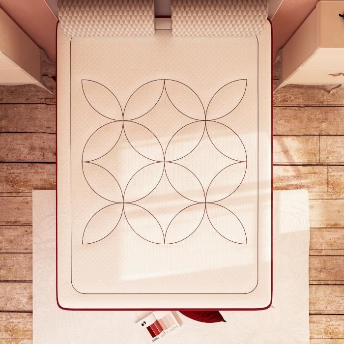 GRAND AMOUR Matras 90x190 cm - Traagschuim en schuim - 30 cm dik - Eenpersoons
