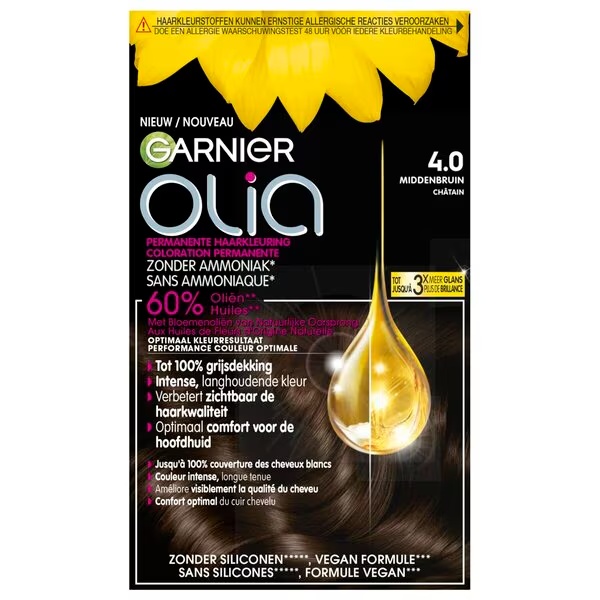 Garnier Olia 4.0 средње смеђа трајна боја за косу