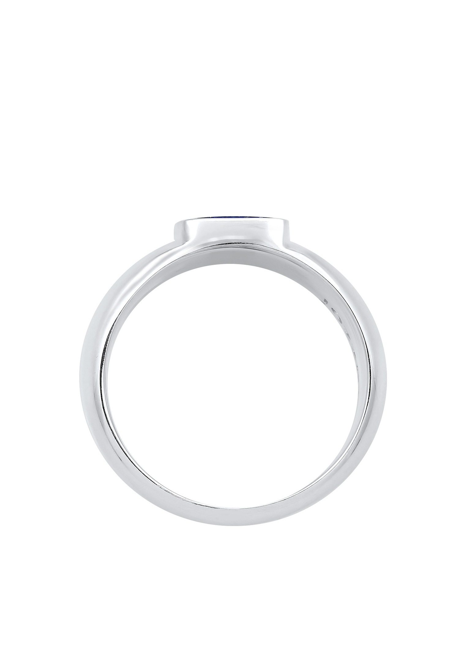 KUZZOI Bague Signet Homme Carré Basic Robust Blue avec Sodalite en Argent Sterling 925