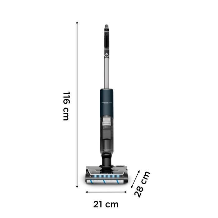Rowenta X-Clean 7, Aspirateur laveur sans fil, Design plat, Auto-Nettoyage, GZ5735E0