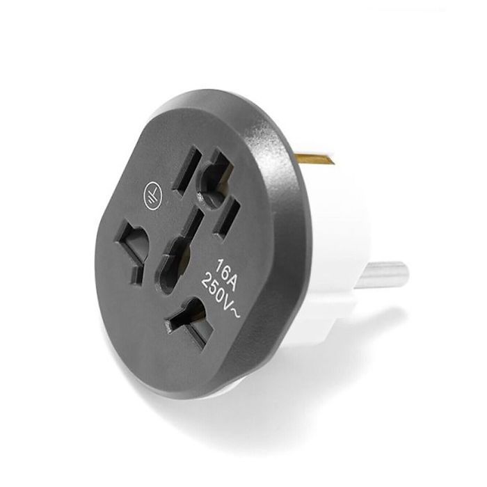 Adaptador de viaje universal con enchufe tipo E/F de Francia a EE. UU., Reino Unido, China, Italia y Suiza -Yuan Yuan-