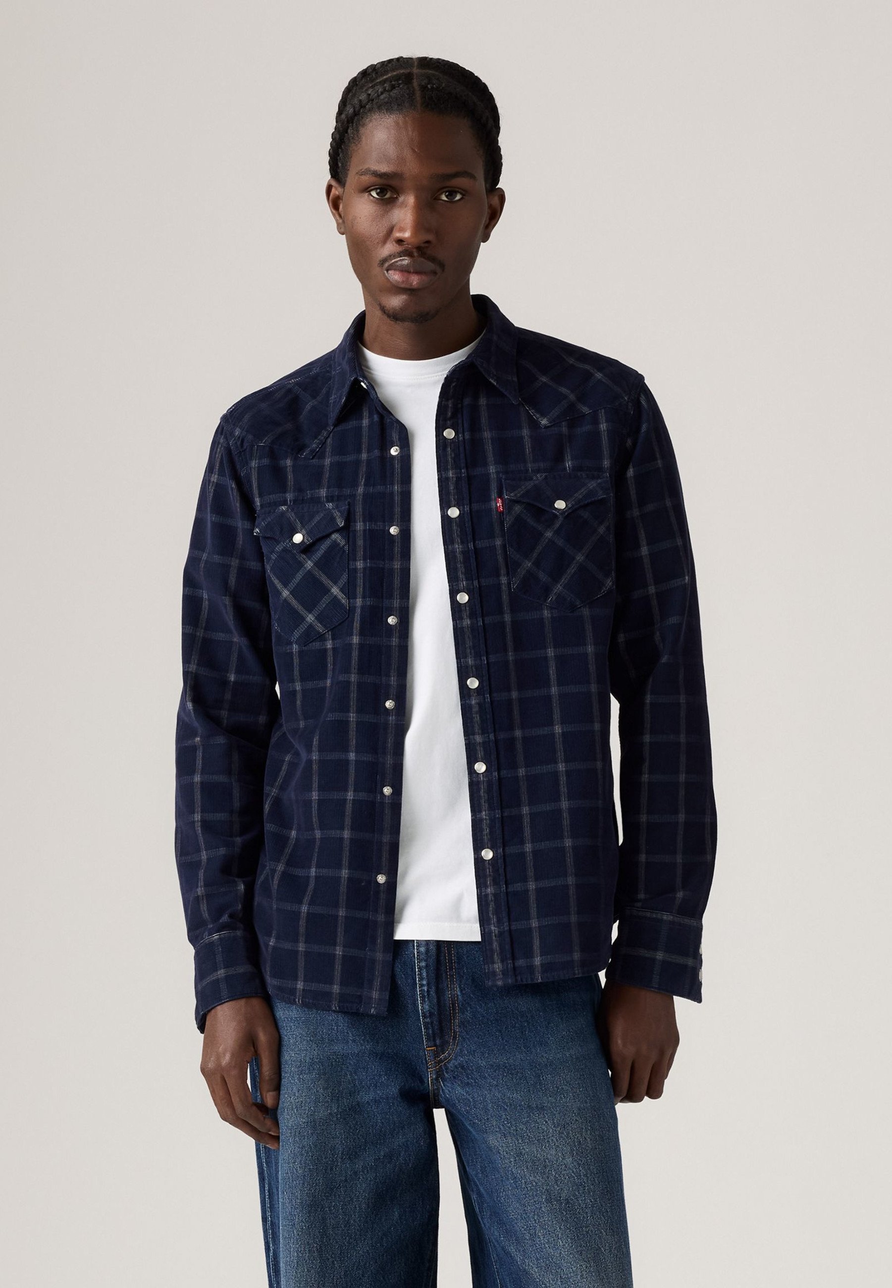 Levi's® BARSTOW WESTERN STANDARD - Camicia - velluto a coste indaco dory