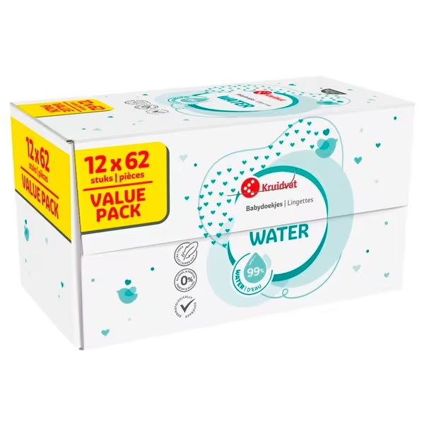 Kruidvat Baby марамице са чистом водом<br>12 x 62 комада