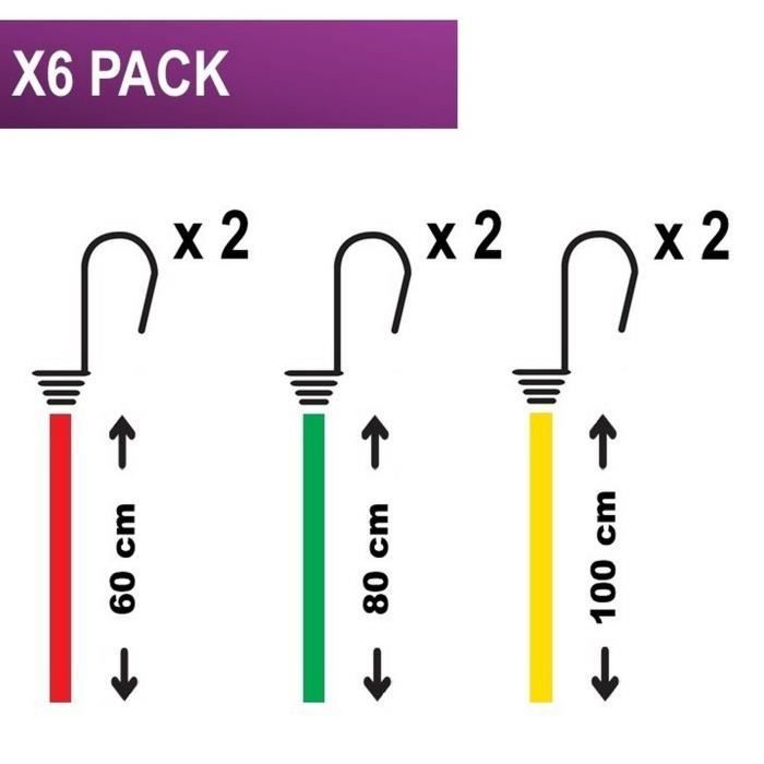Master Lock Twin Wire Elastic Cord Set of 6 3040EURDAT