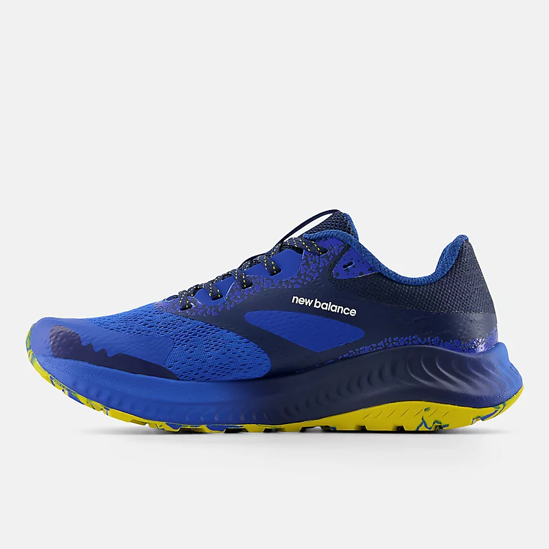 Męskie buty DynaSoft Nitrel V5 – Blue Oasis med granatem og imbirowo-cytrynowym kolorem