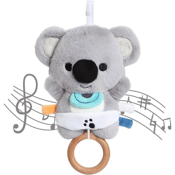 Peluche de koala con música suave - Juguete musical para cochecito y cuna - Regalo ideal para baby shower