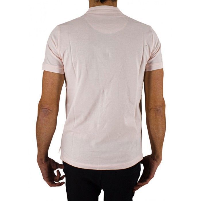 Cerruti 1881 Men's Short-Sleeve Mandarin Collar Polo Shirt, New Firenza Light Pink