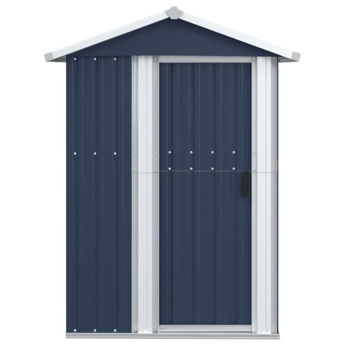 Zerodis Garden Shed Anthracite 126x97.5x177 cm Galvanized Steel LE647