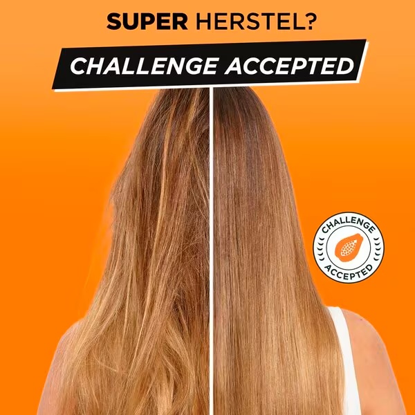 Garnier Fructis maska za lase z okusom papaje 3 v 1, ki obnavlja barvo las, 400 ml