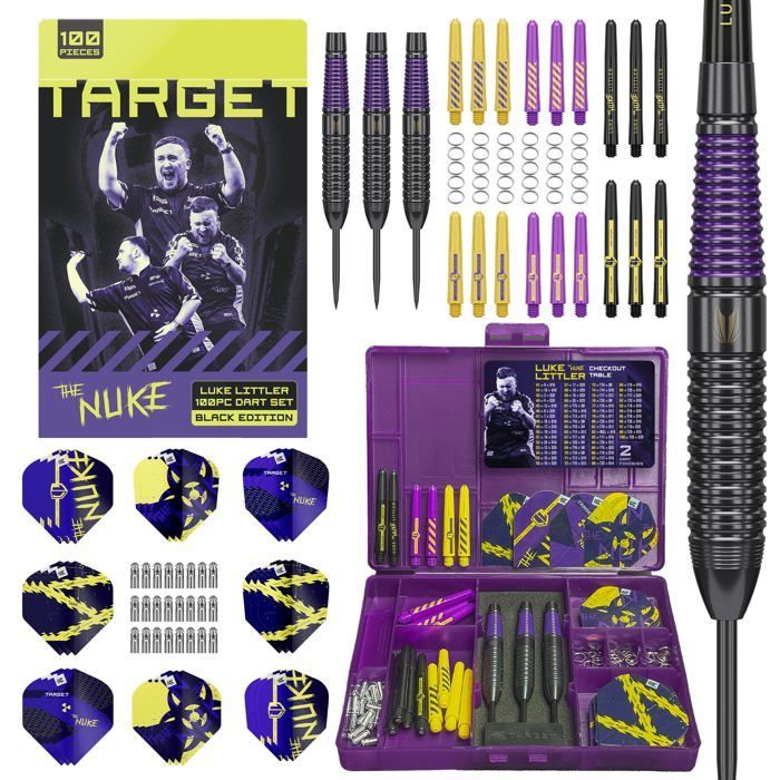 Target Darts Luke Littler - Brass Dart Set with Fixed Steel Tips, 22g