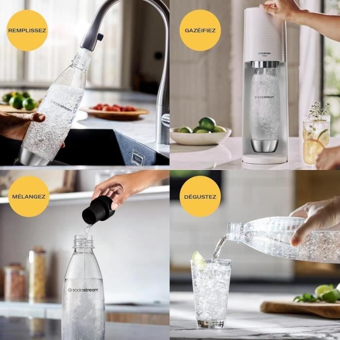 Flacone in metallo SODASTREAM FUSE - Capacità 1 litro - Lavabile in lavastoviglie