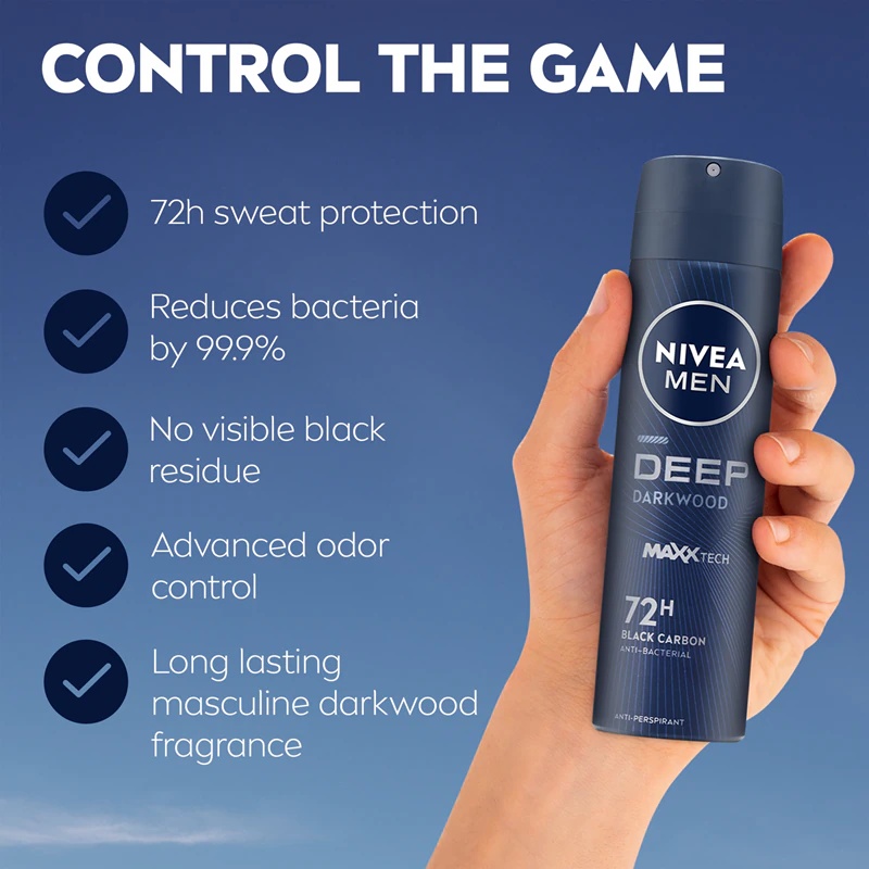 NIVEA MEN dziļi iedarbīgs antiperspirants vīriešiem