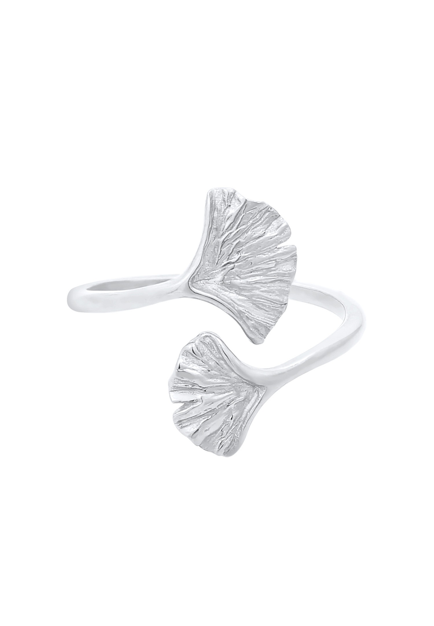 Elli Femmes Gingko Feuille Ouverte Tendance en argent sterling 925 plaqué or