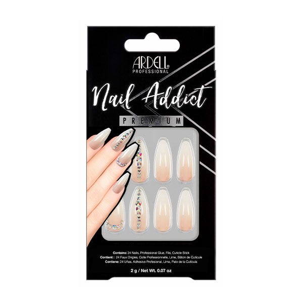 Körömlakk Addict Nude Light Crystal | 1UD