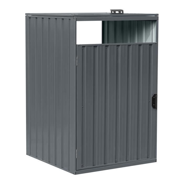 Afvalbakbehuizing - AXI - Owen - Gegalvaniseerd staal - Weerbestendig - 240 liter