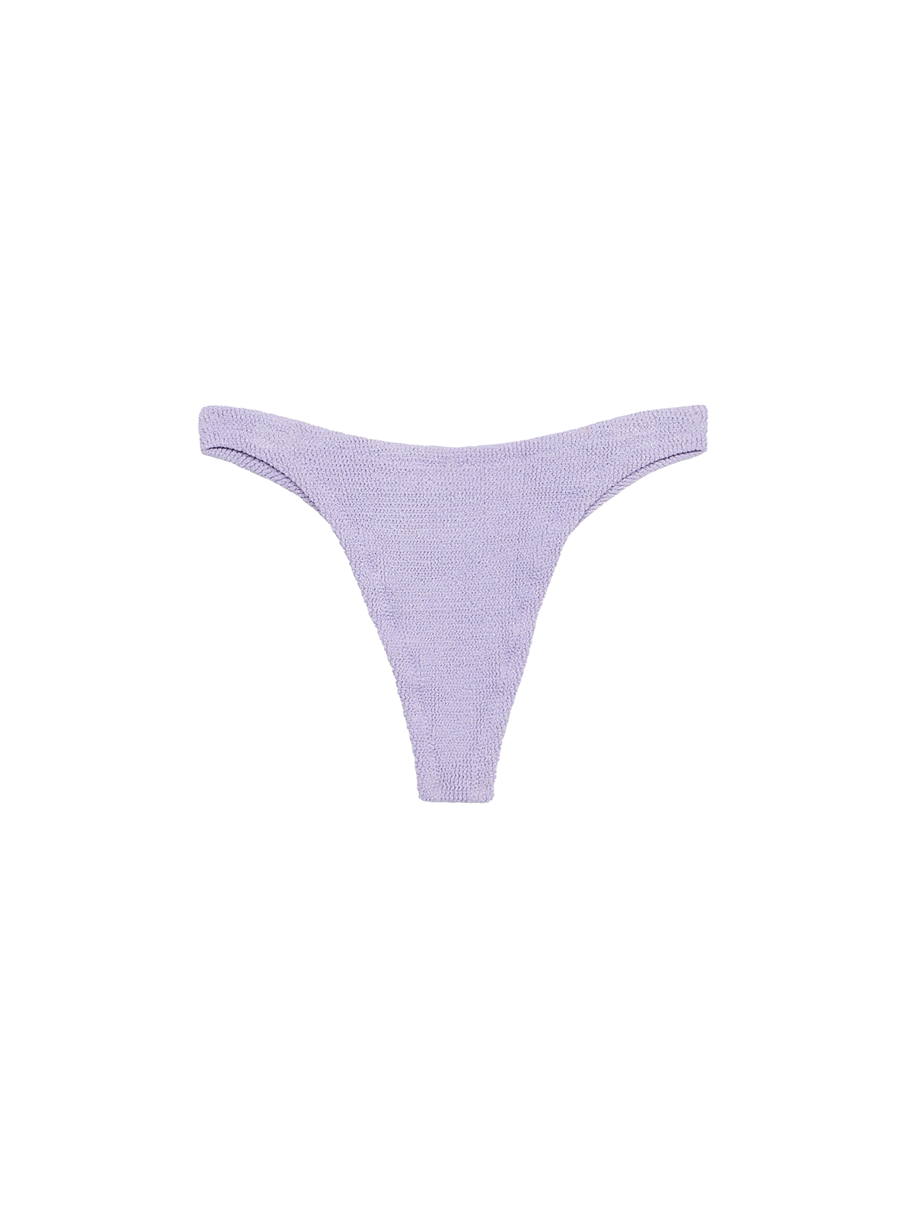 Culotte de bain taille haute classique lilas en lurex pour femme Nao